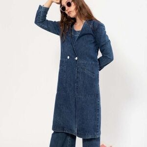 Carleen Birdie Duster in Pacific Blue Denim | Size Medium